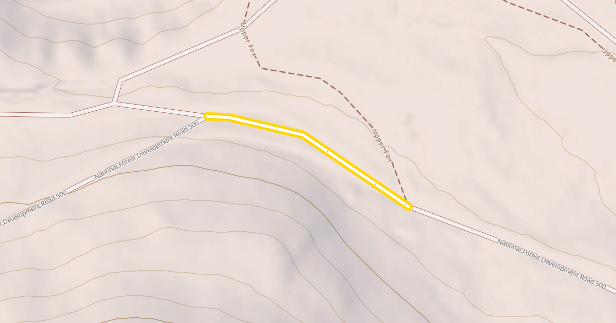 Map preview of National Forest Development Road 500