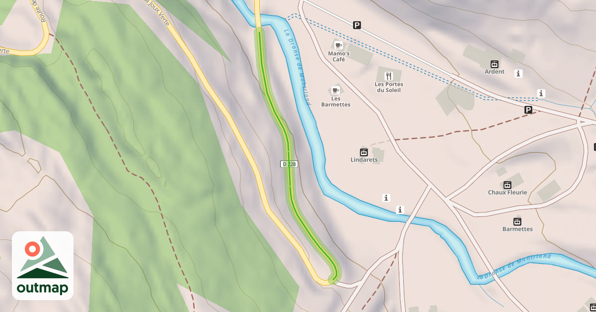 Map of Route de la Joux Verte