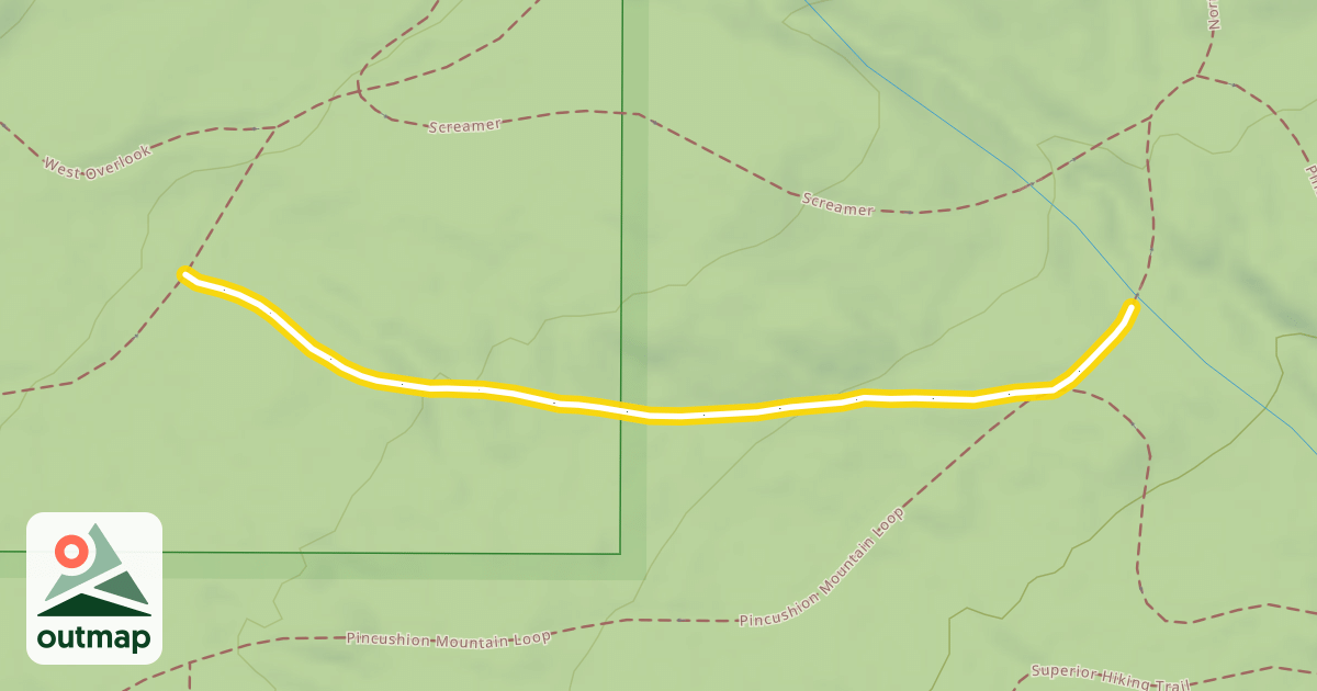 Map of Pincushion Mountain Loop