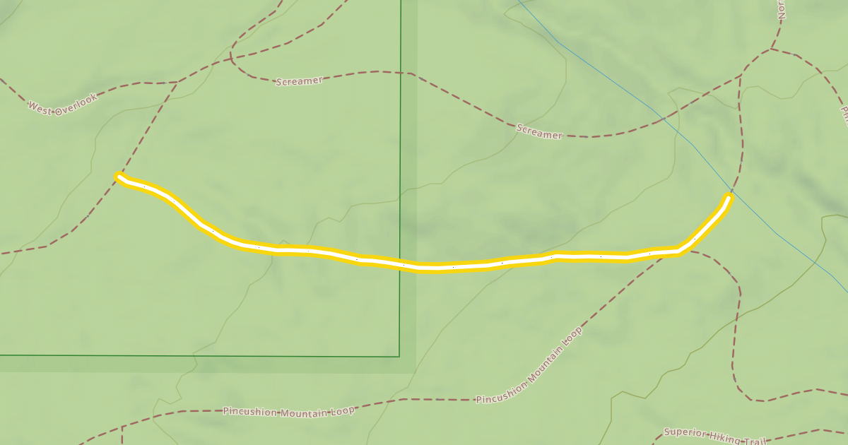 Map preview of Pincushion Mountain Loop