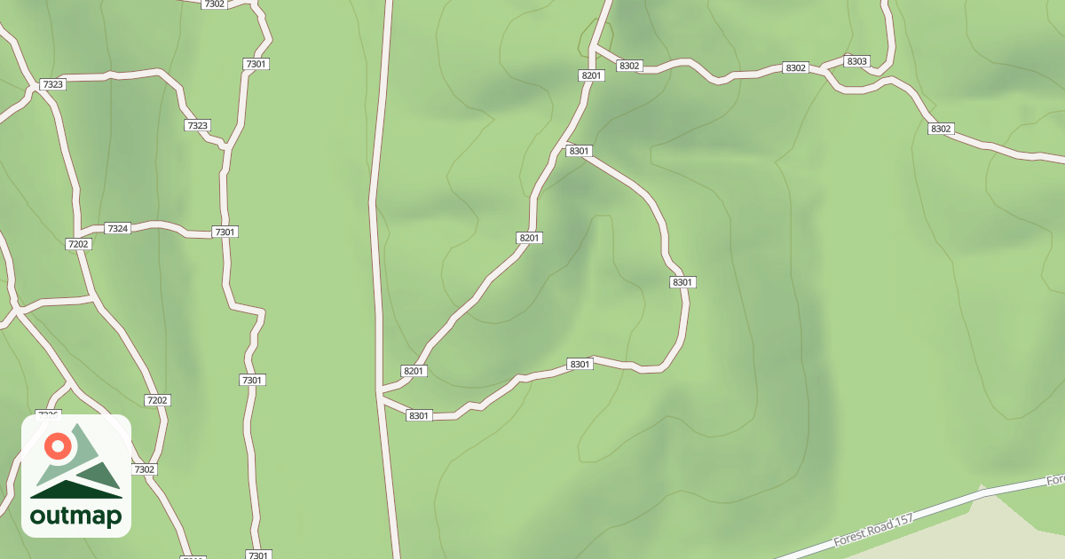 Map of USFS Motor Vehicle Use Map Trails 19452