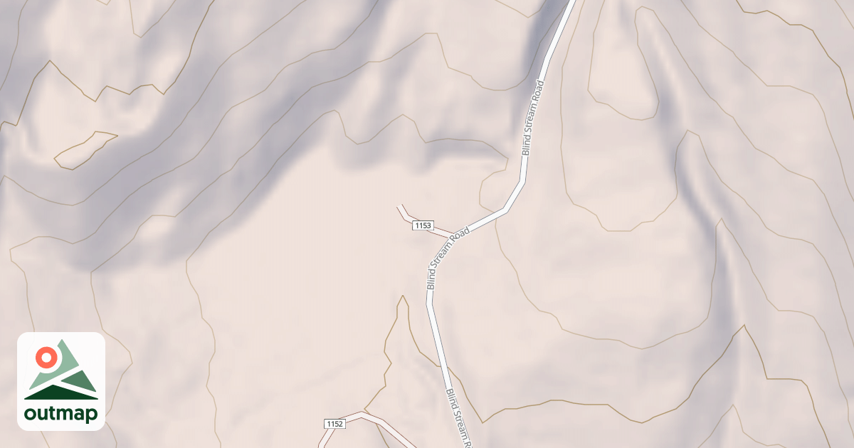 Map of BLIND STREAM SPUR NW