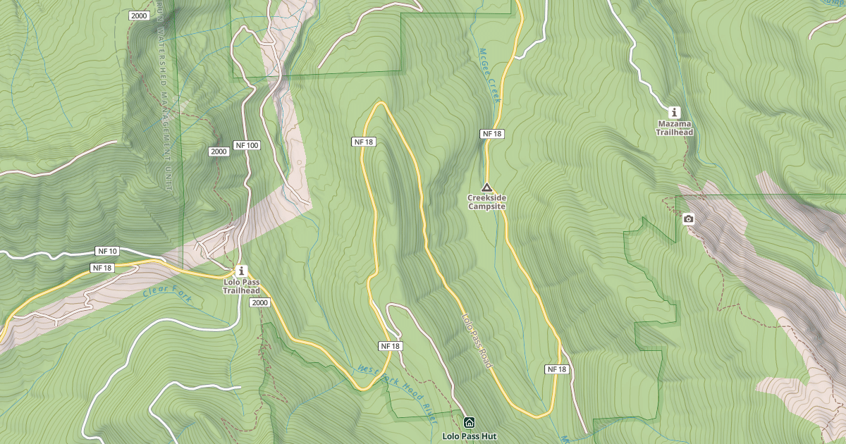 Map preview of E. LOLO PASS RD.