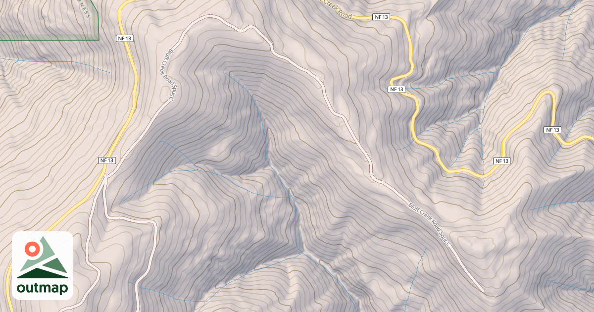 Map of BLUFF CREEK