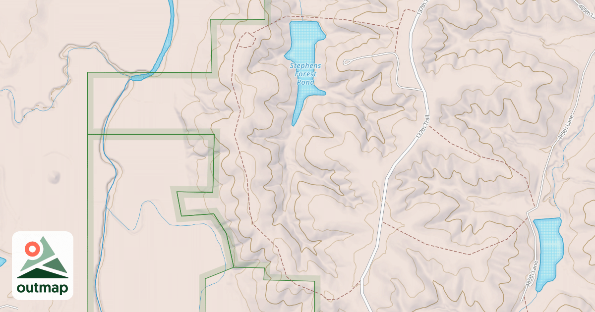 Map of Stevens Forest - Lucas Unit Trails