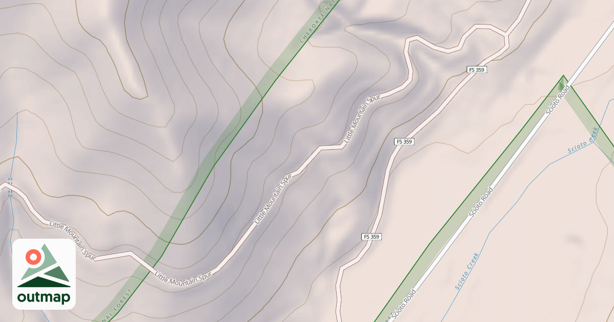 Map of LITTLE MTN. SPUR