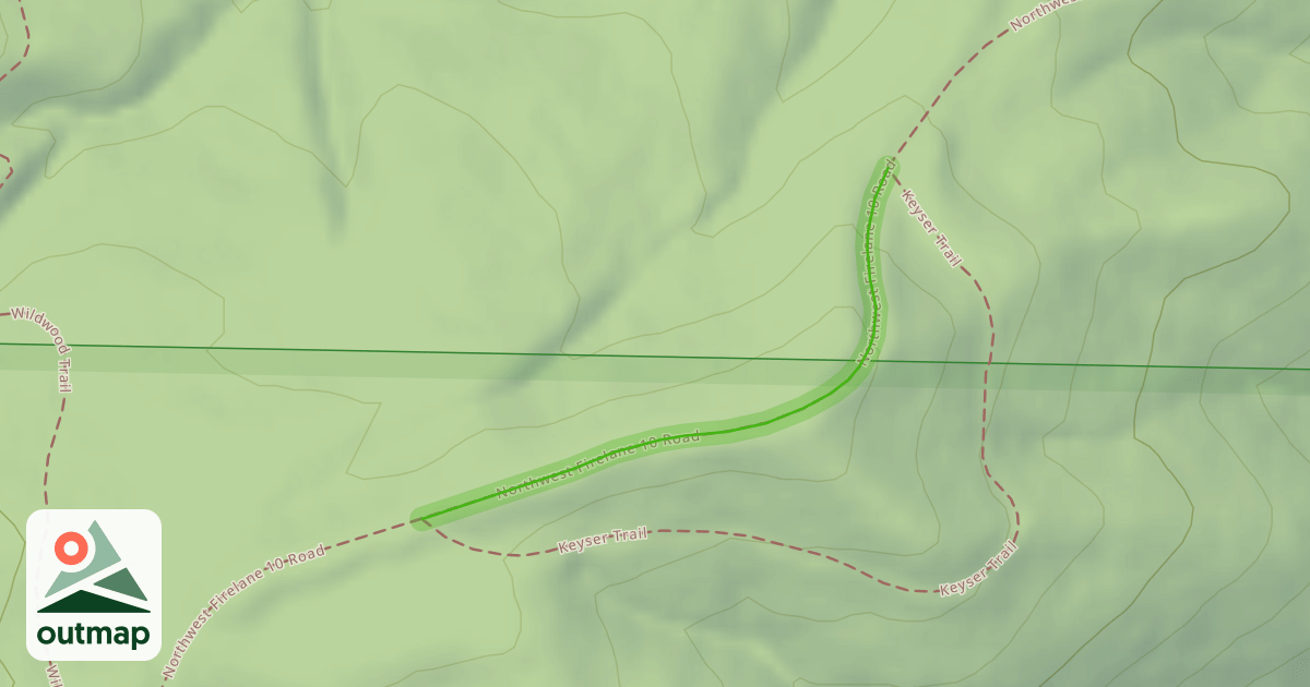 Map of Northwest Firelane 10 Road