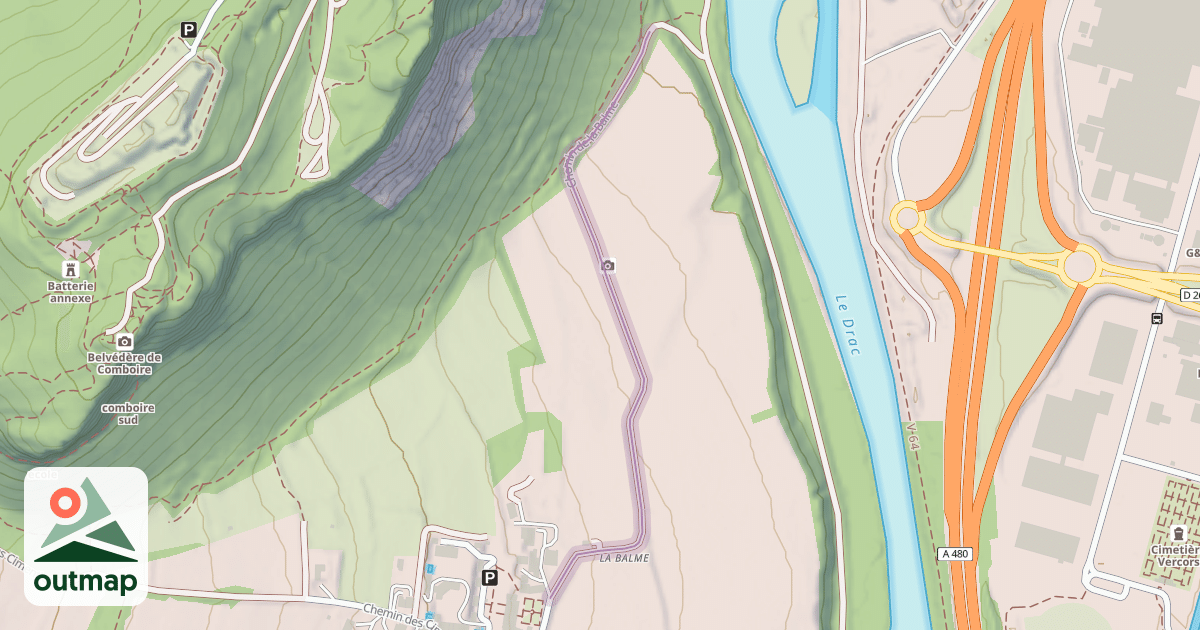 Map of Chemin de la Balme