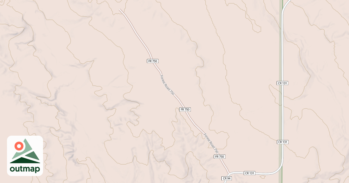 Map of ROAD 750