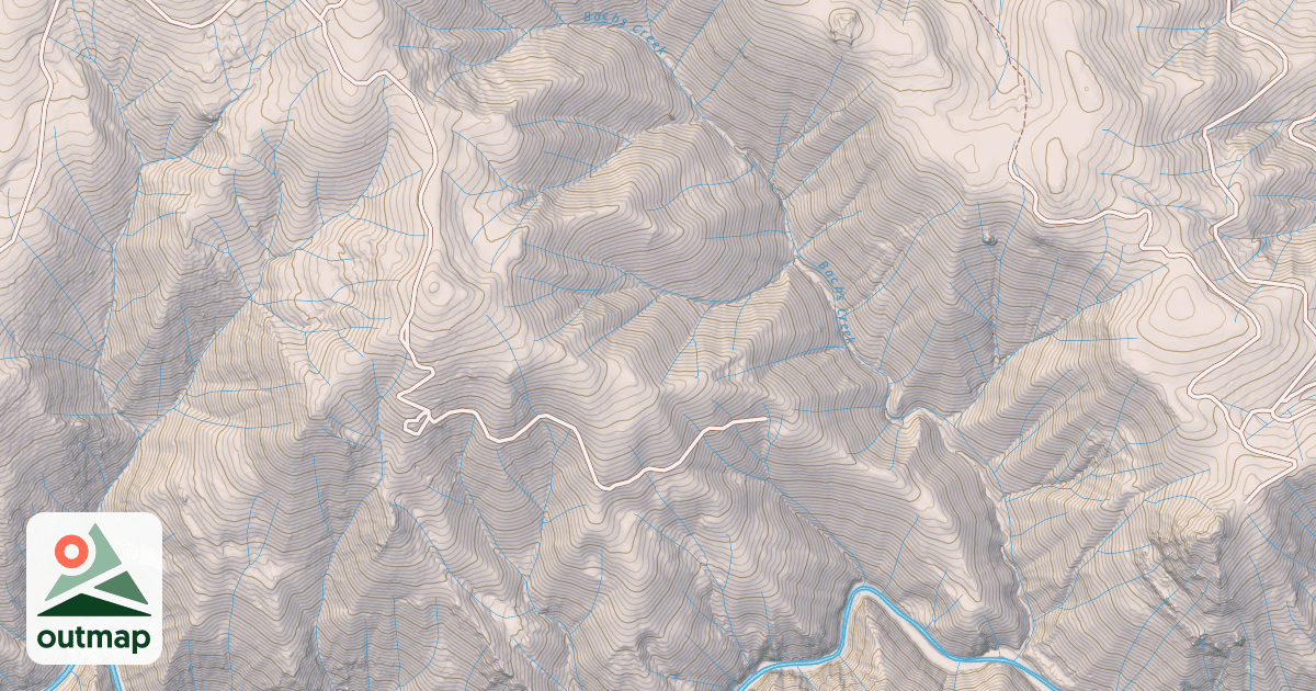 Map of CLAREMONT SPUR