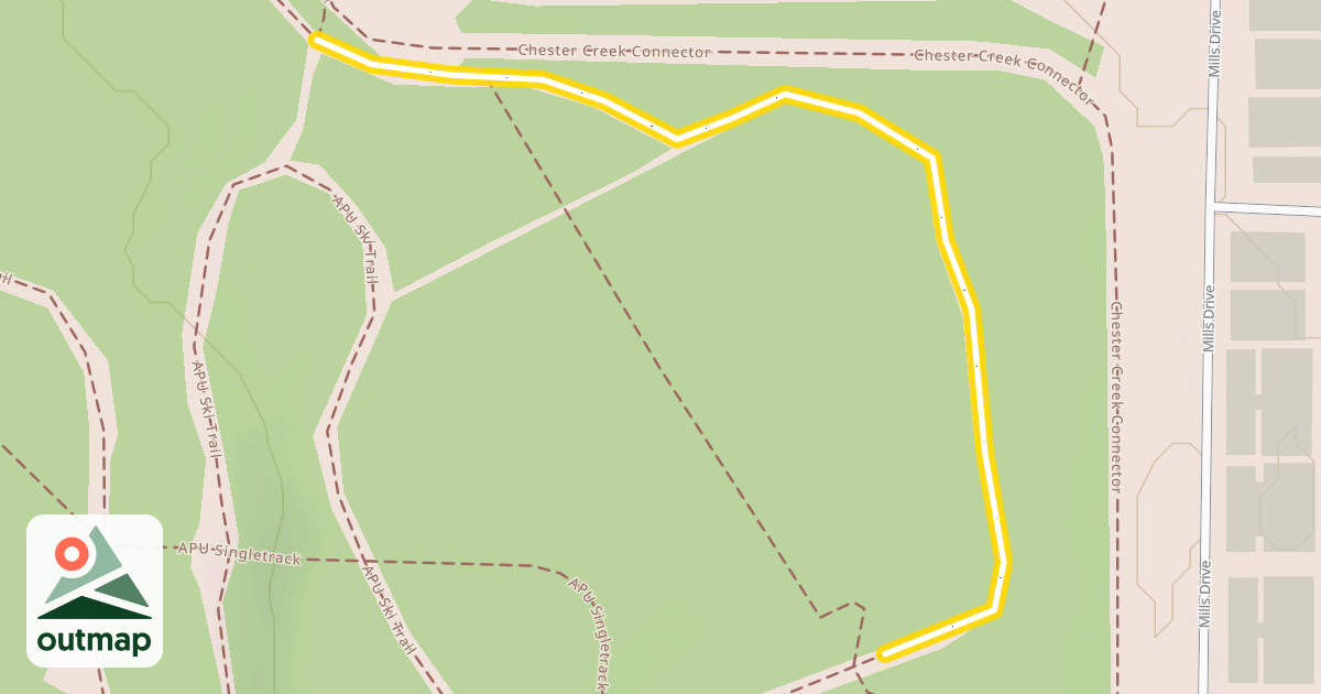 Map of APU Ski Trail