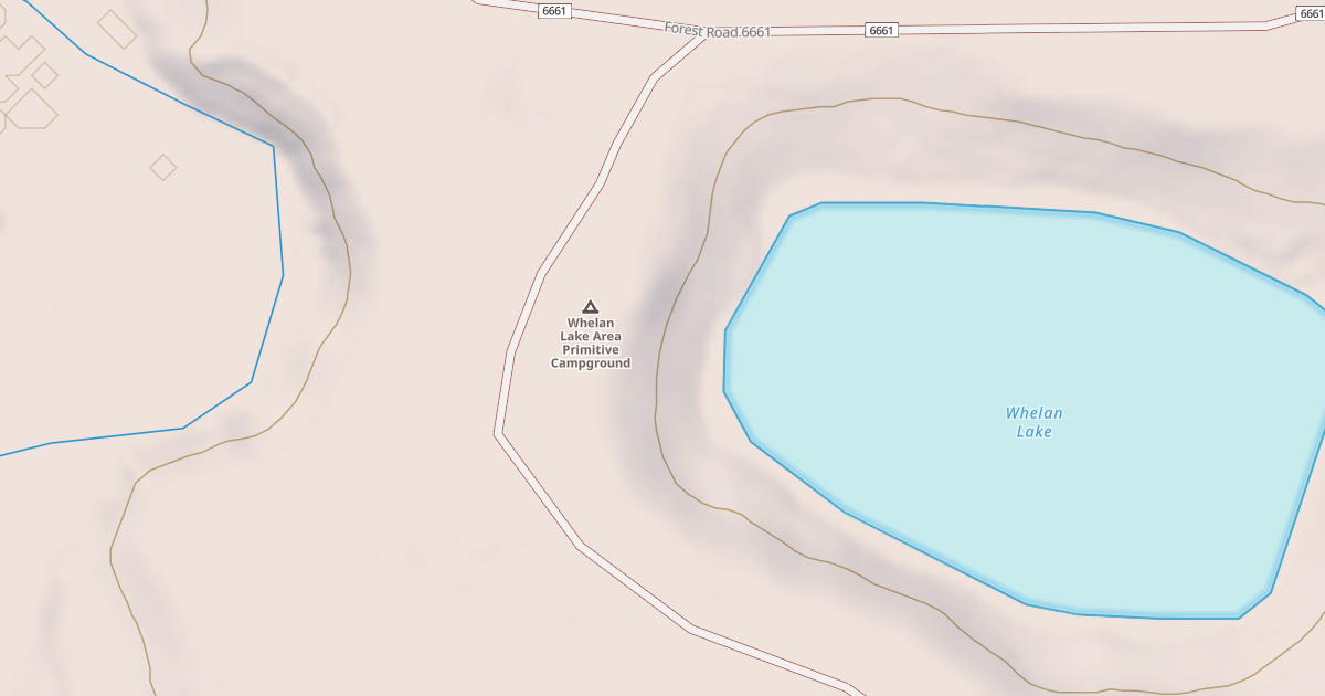 Map preview of WHELEN LAKE CAMPSITES