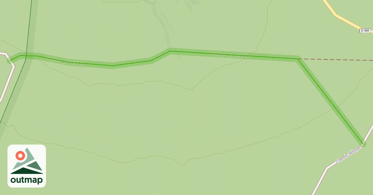 Map of Sentier peu visible