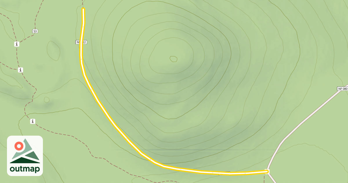 Map of Forest Road 4600-222