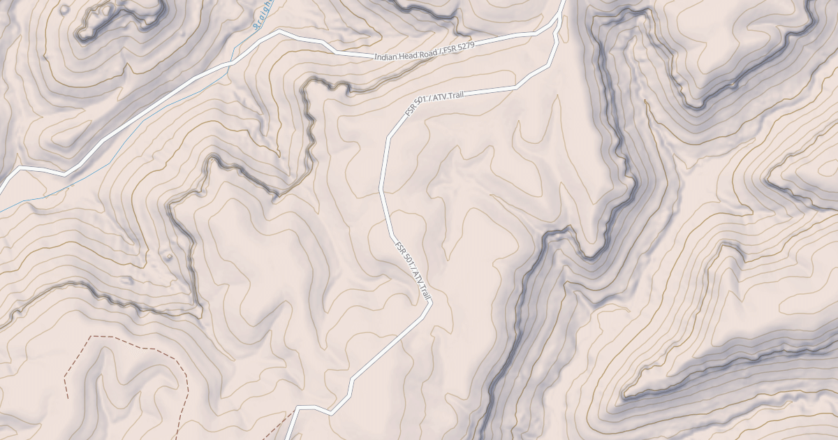 Map preview of Straight Creek Ohv Trail