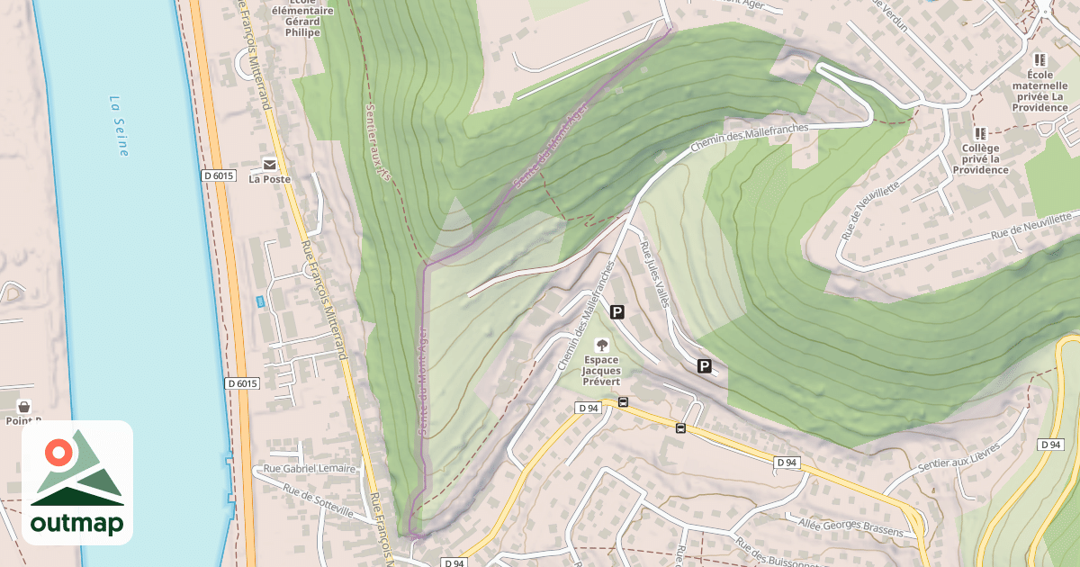 Map of Sente du Mont Ager