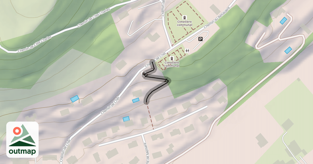 Map of Sentier du Cimetière