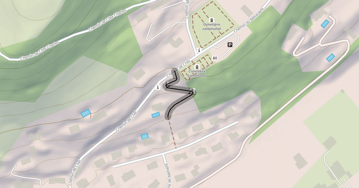 Map preview of Sentier du Cimetière