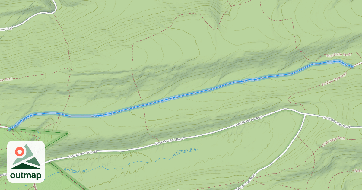 Map of Old Tram Trail