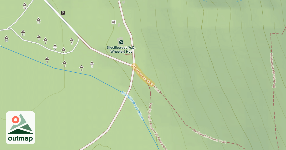 Map of Avalanche Crest Trail