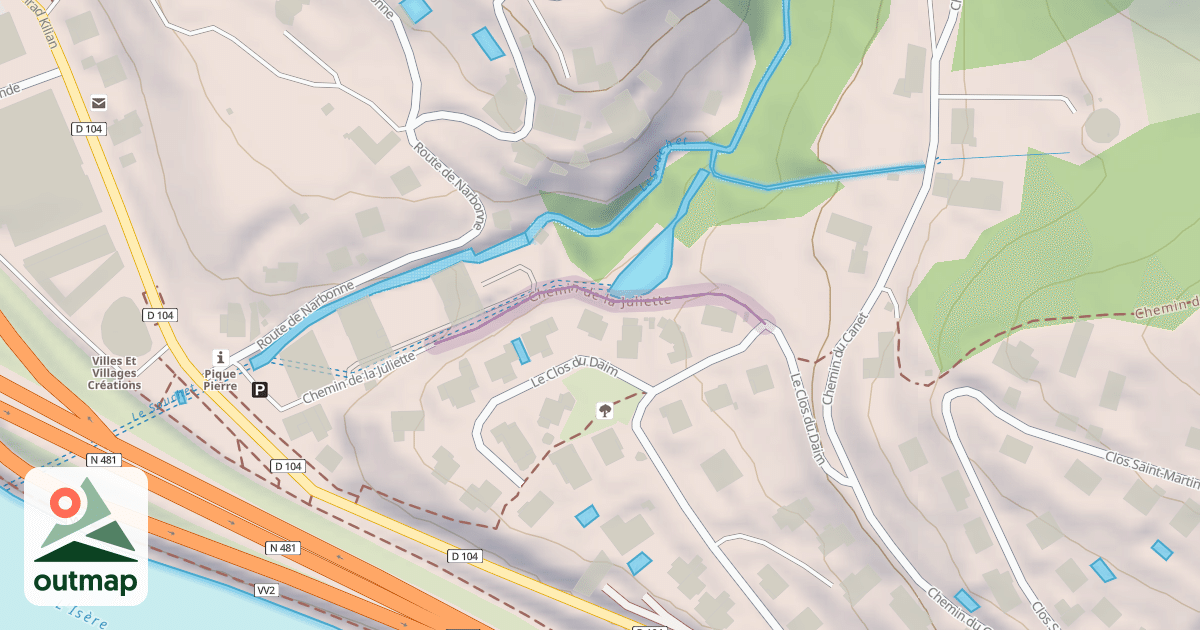 Map of Chemin de la Juliette