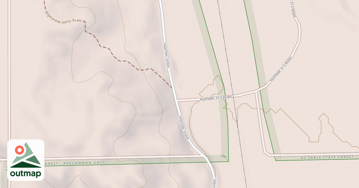 Map of Ogemaw Hills Trail