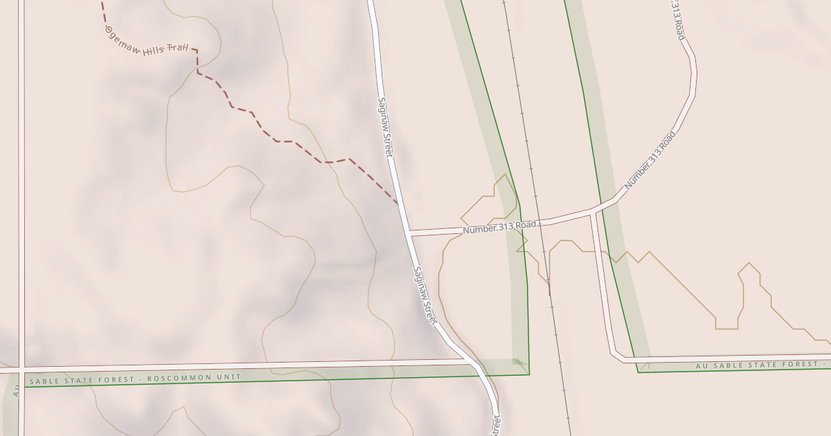 Map preview of Ogemaw Hills Trail