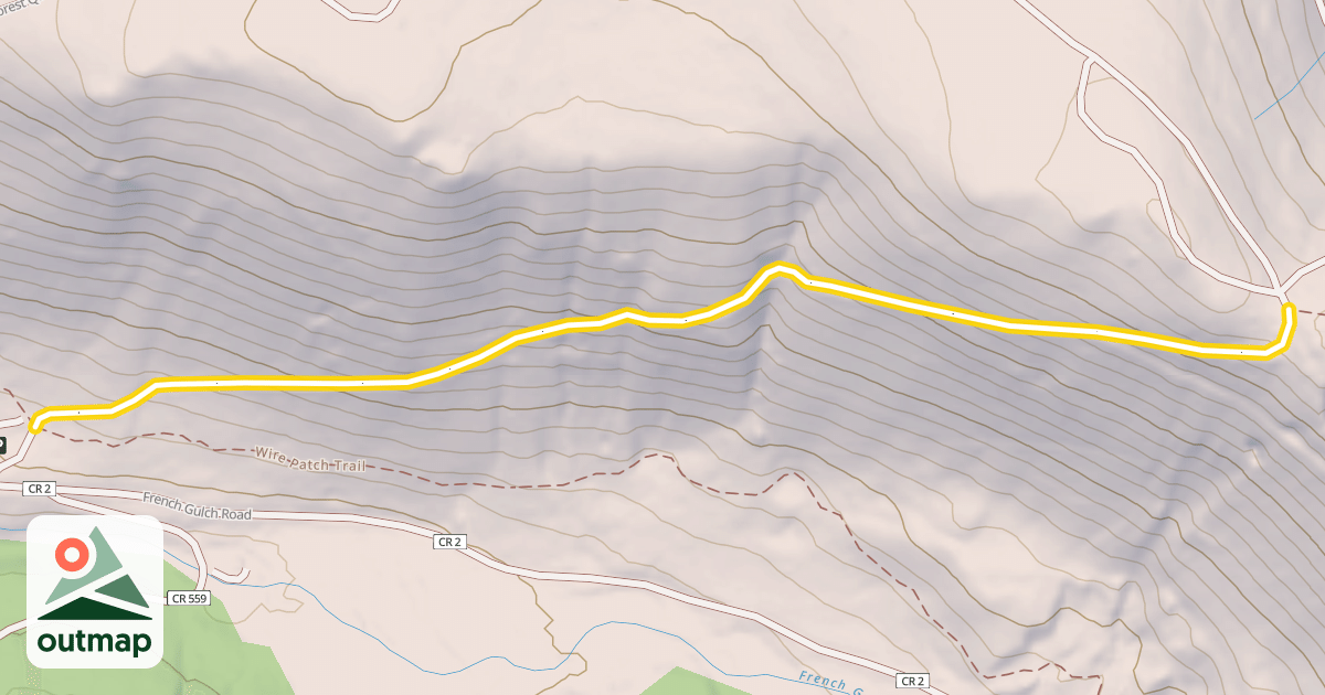 Map of Humbug Hill Road