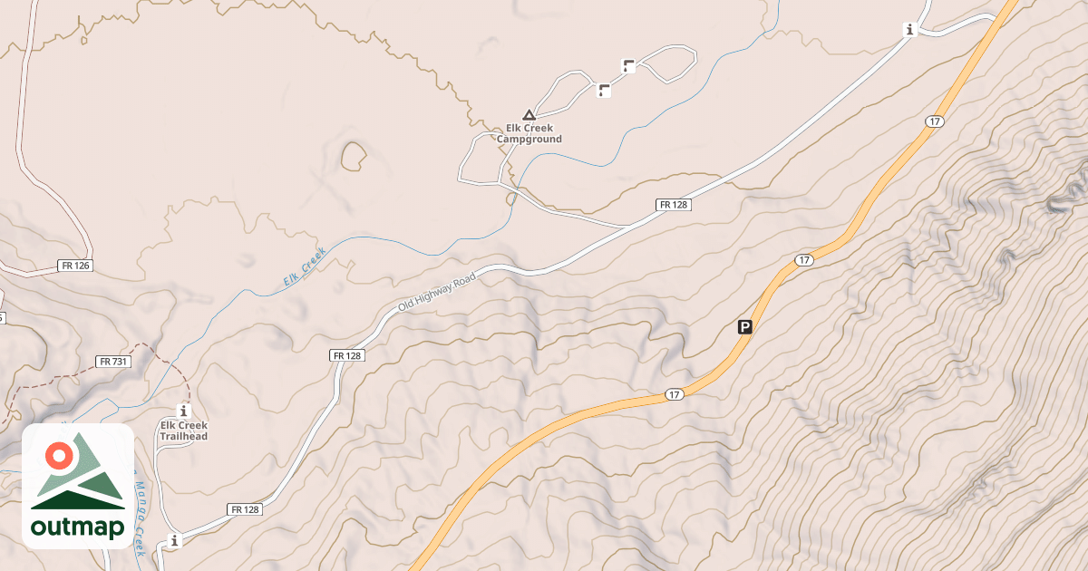 Map of OLD HIGHWAY