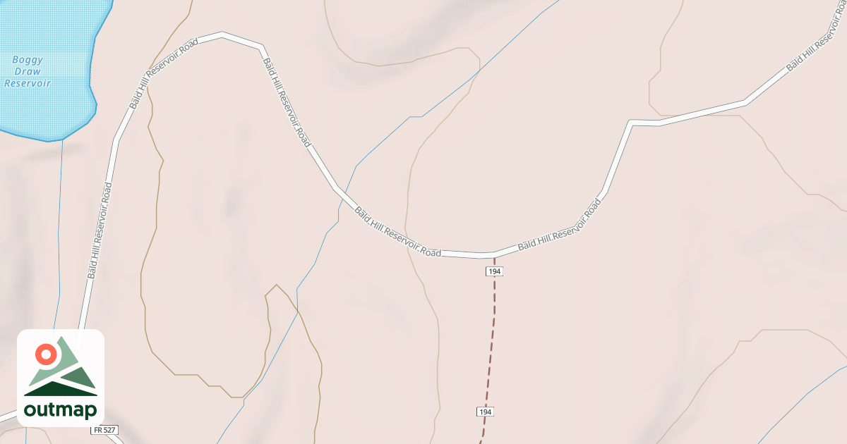 Map of BALD HILL RSVR