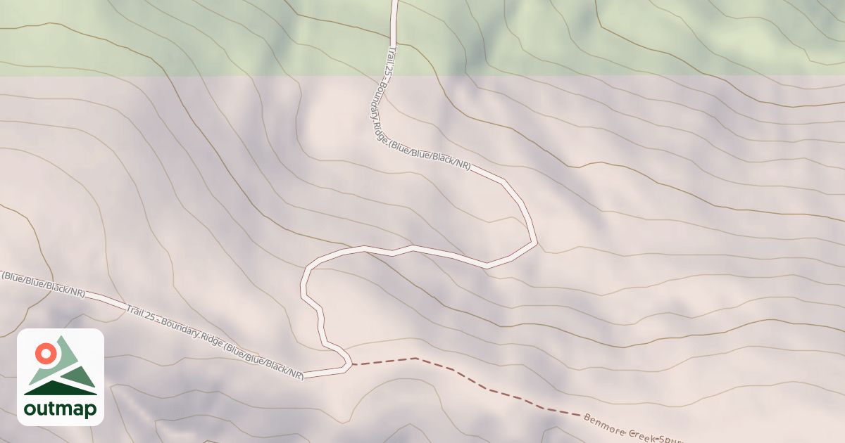 Map of Boundary Ridge Trl