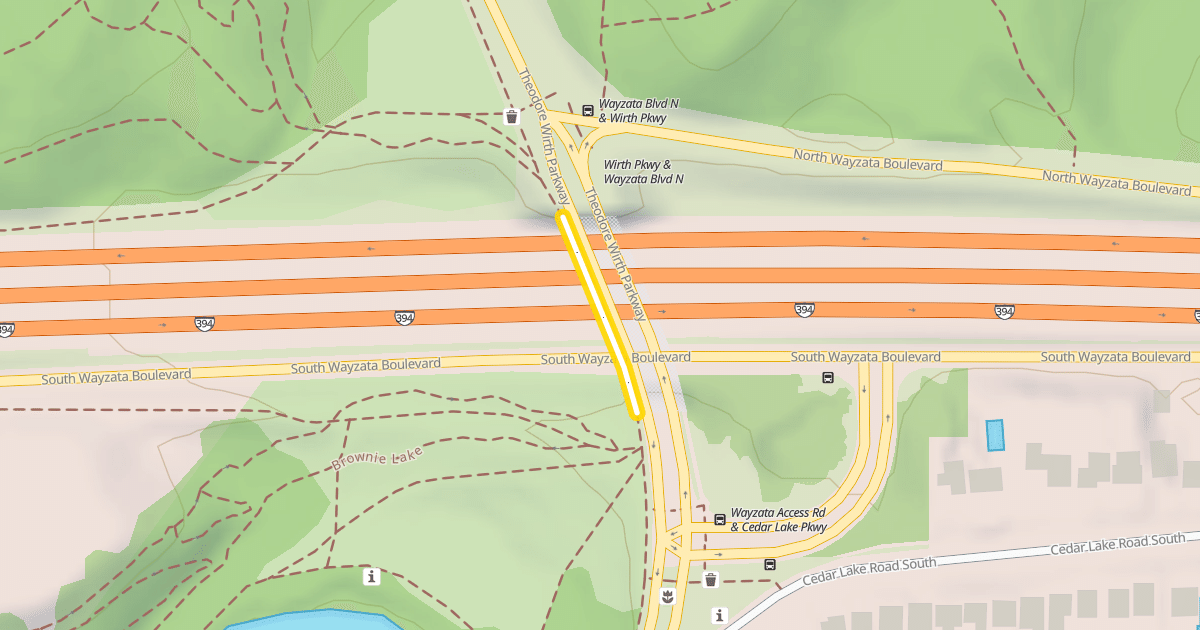Map preview of Wirth Parkway Bike Path