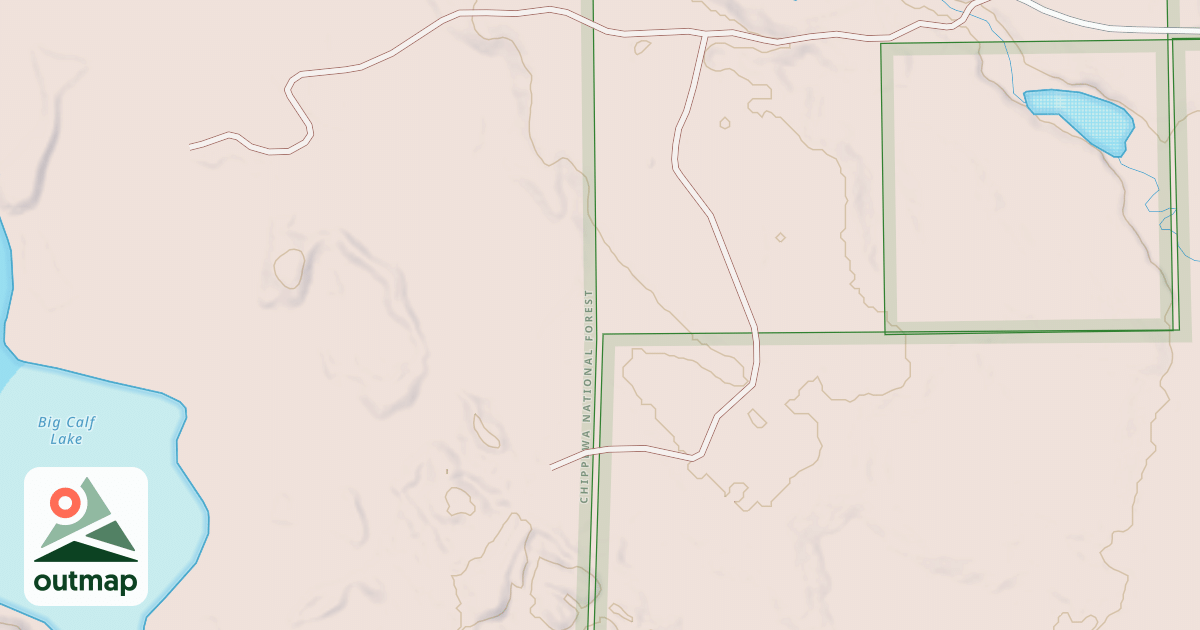 Map of BIG CALF LAKE ROAD SPUR AB