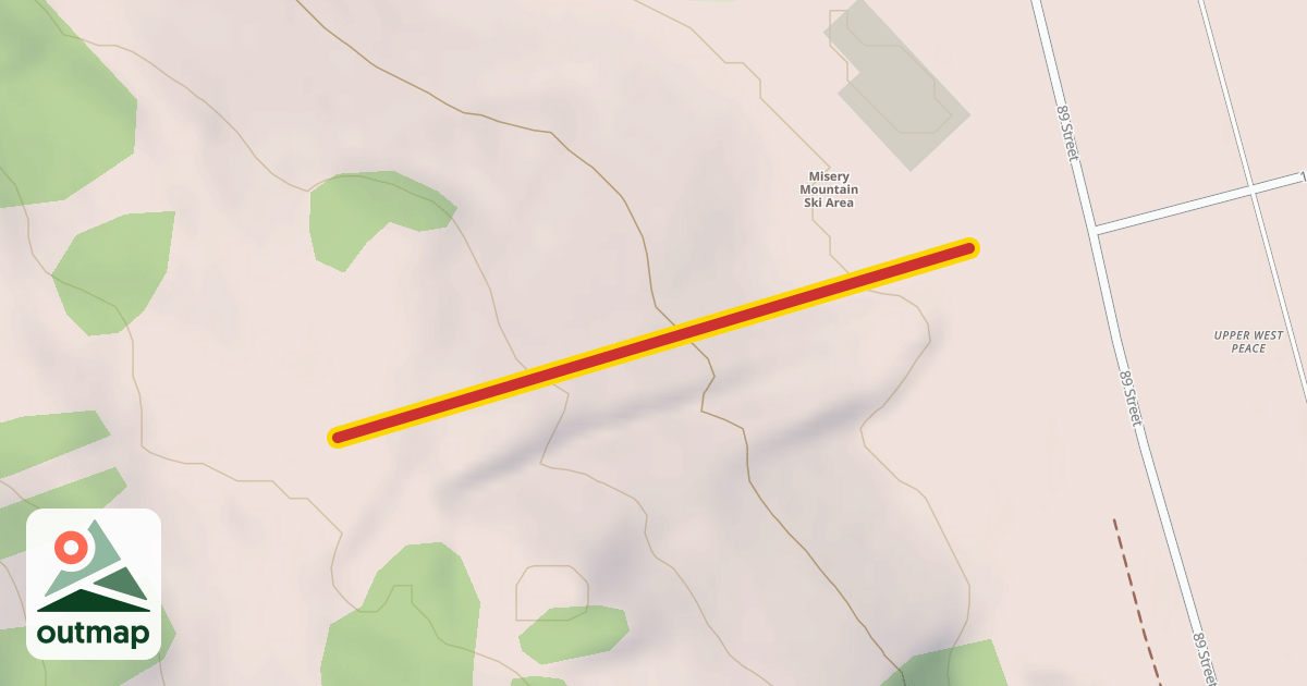 Map of Dawson T-bar