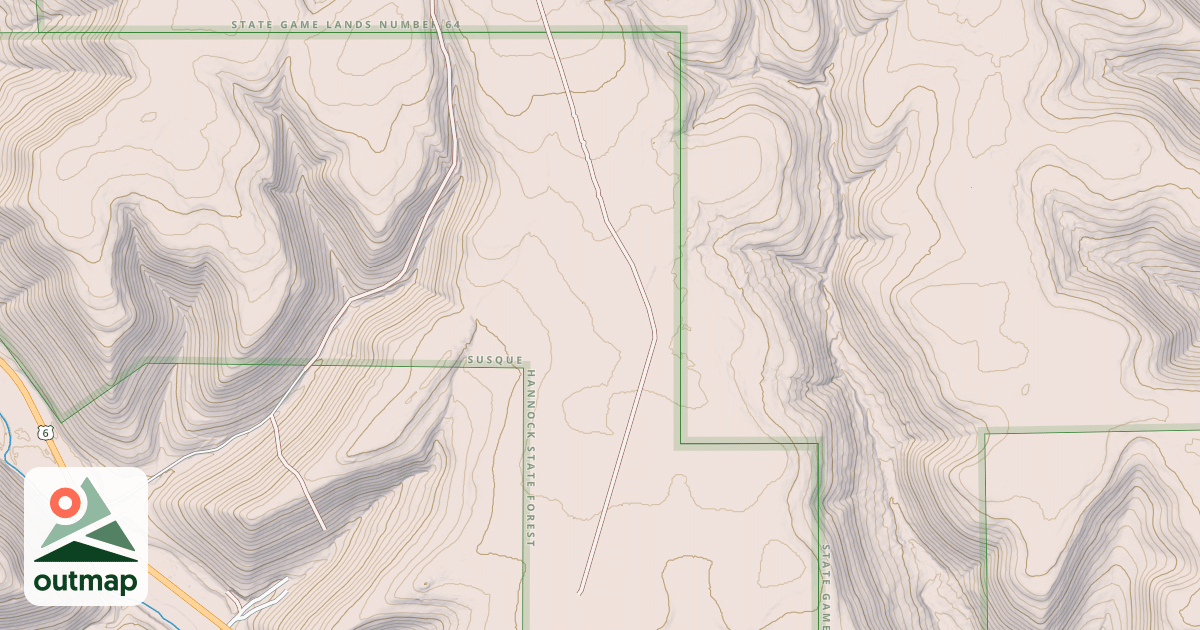 Map of Susquehannock State Forest Snowmobile Trails