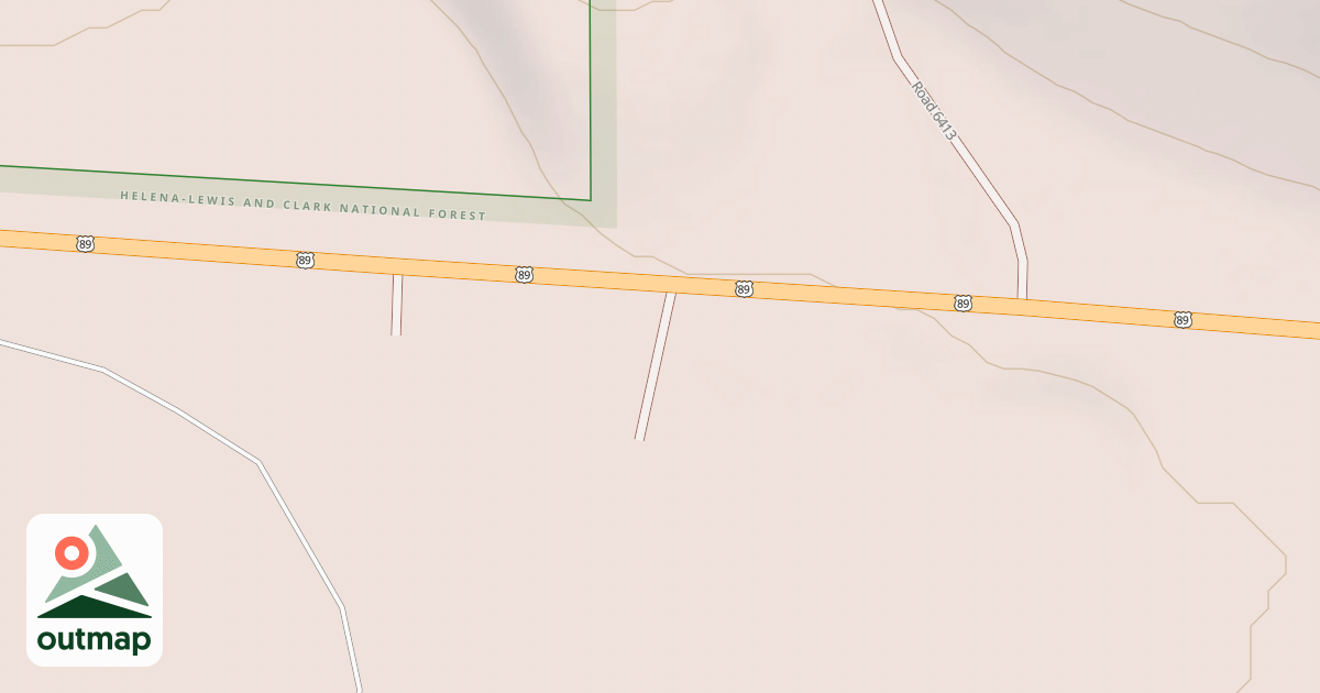 Map of HWY89 DISPERSED