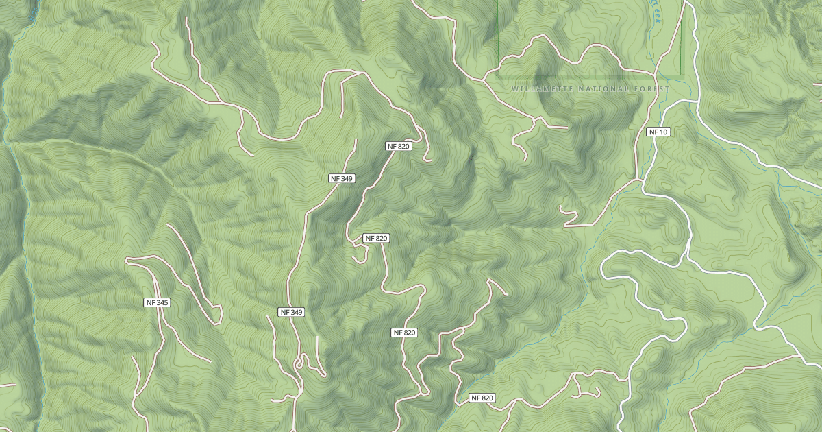 Map preview of CLIFF CREEK ROAD