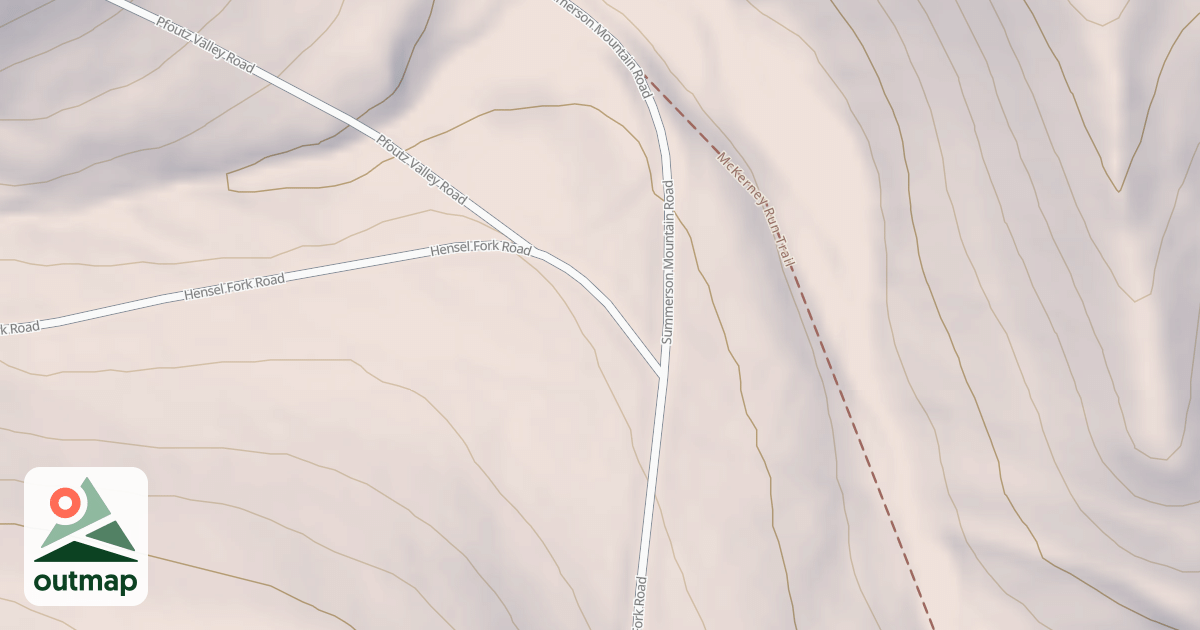 Map of Two Mile Run Snowmobile Trails