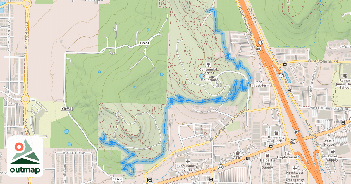 Map of Fayetteville Traverse