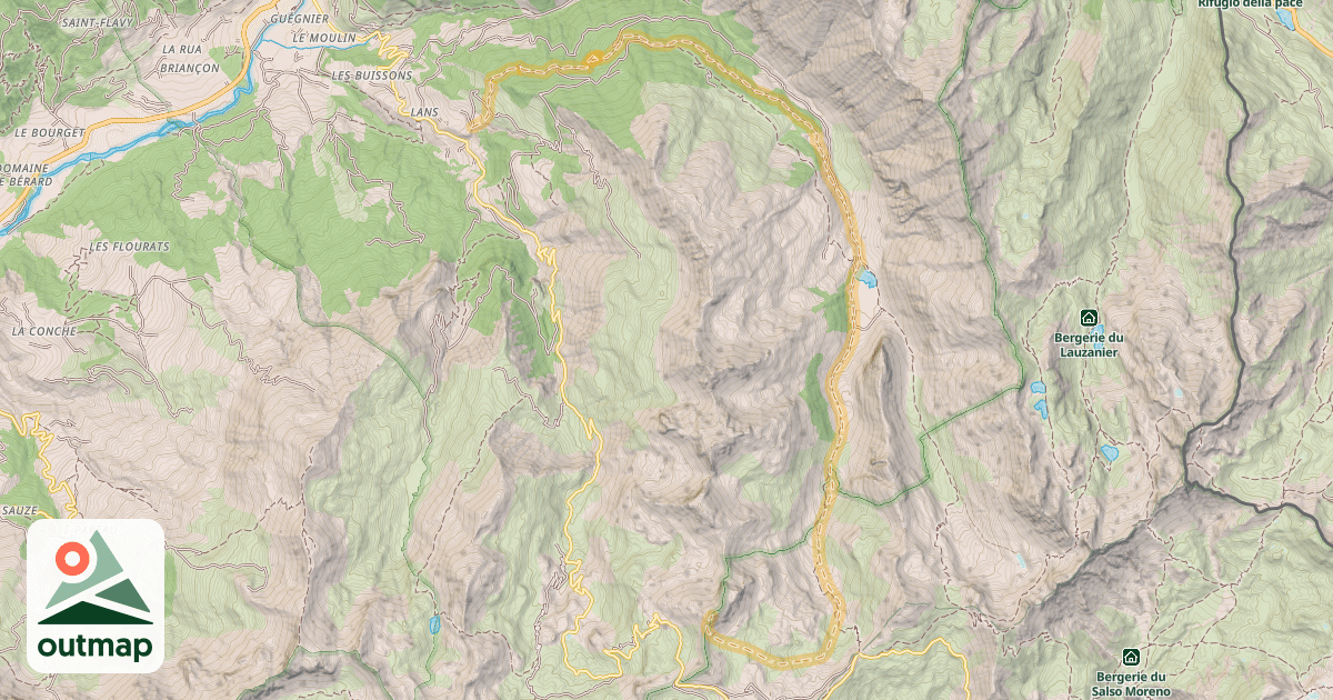 Map of Le Mourre Haut — Hameau de Lans