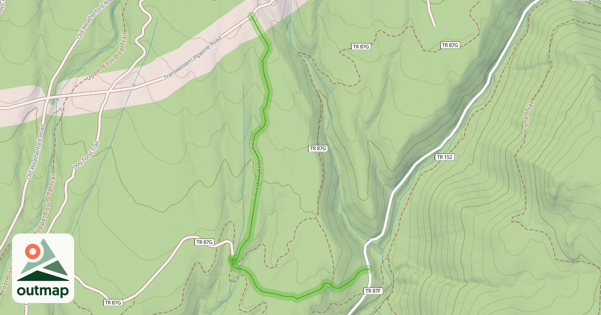Map of Lower Hotshots Trail