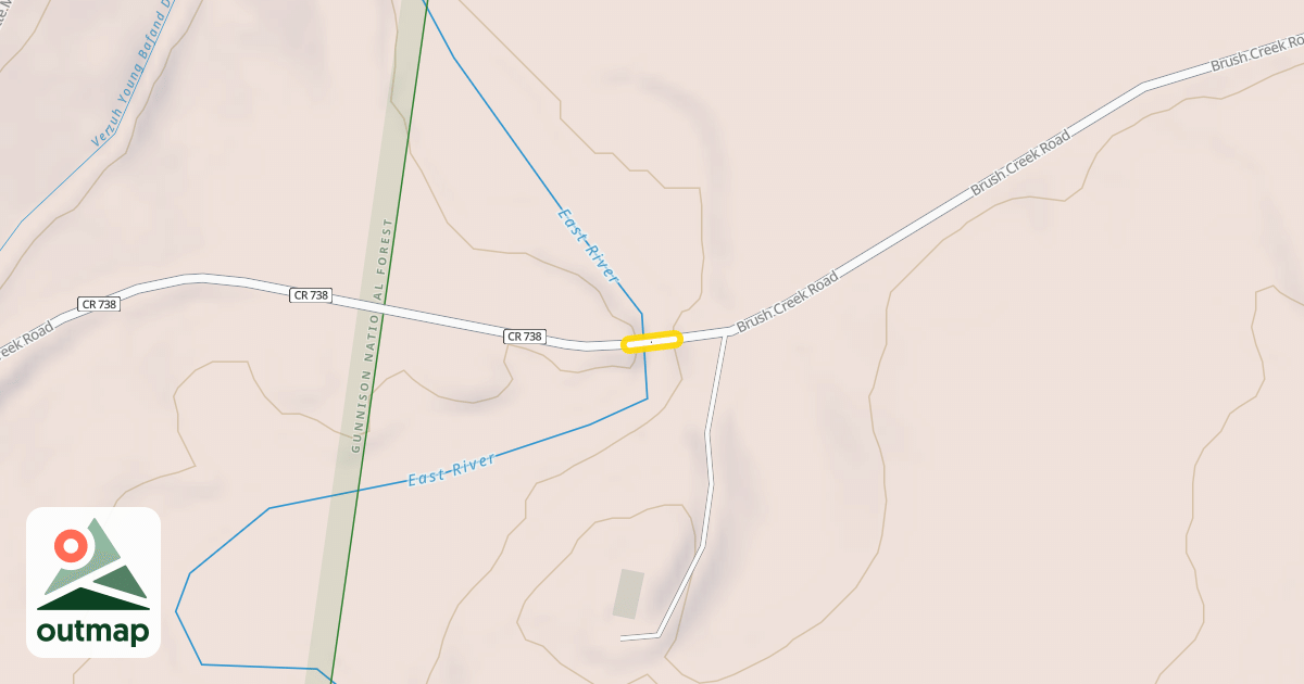 Map of Brush Creek Road