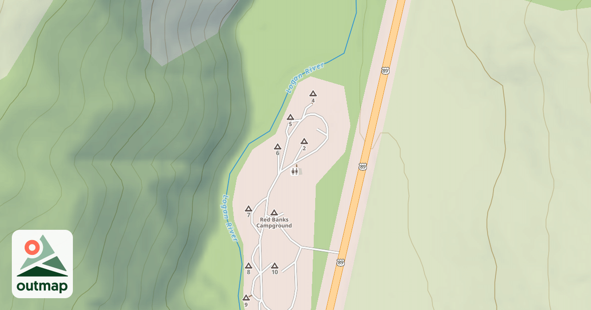 Map of RED BANKS CG-A