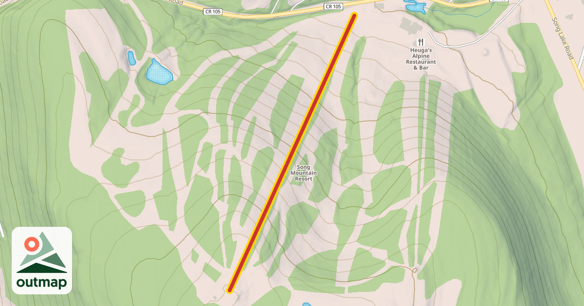 Map of West T-Bar