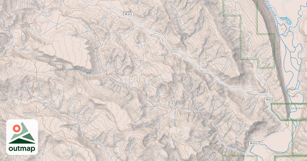 Map of Little Bull Creek