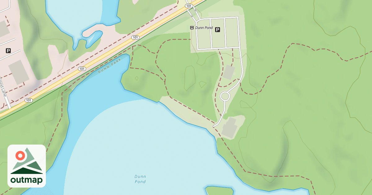 Map of Dunn Pond Loop Trail