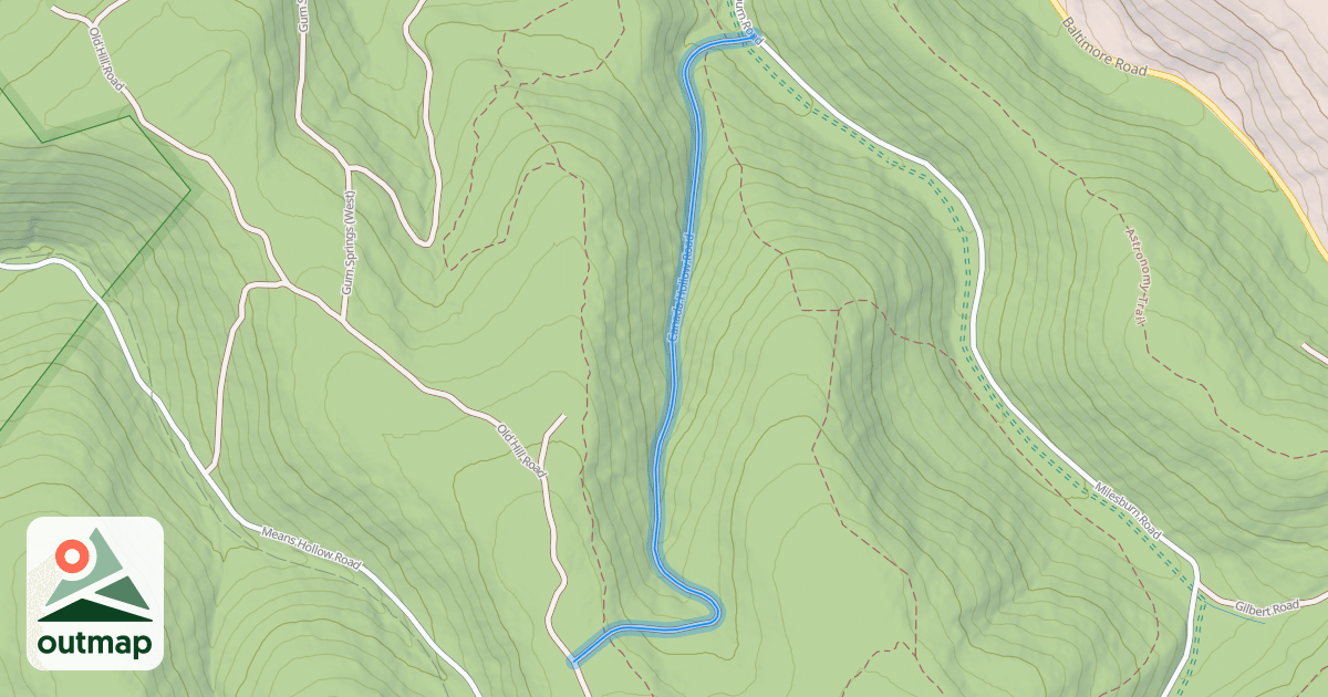 Map of Canada Hollow Road