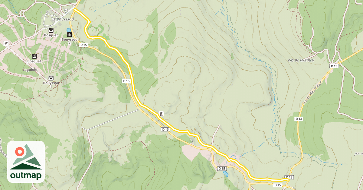 Map of Liaison Laguiole - St Urcize