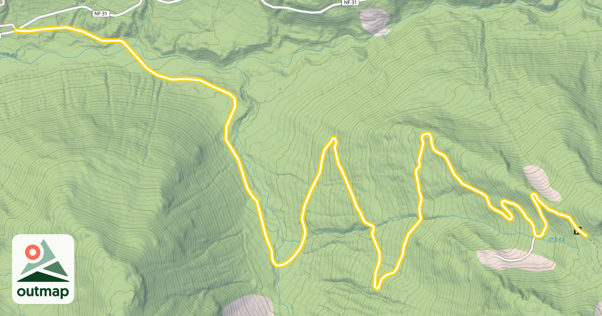 Map of Forest Road 3160