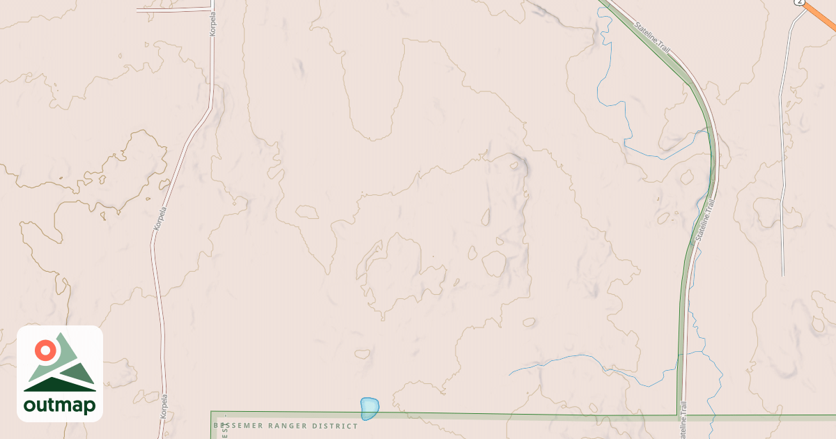 Map of Bessemer Snowmobile #11 S